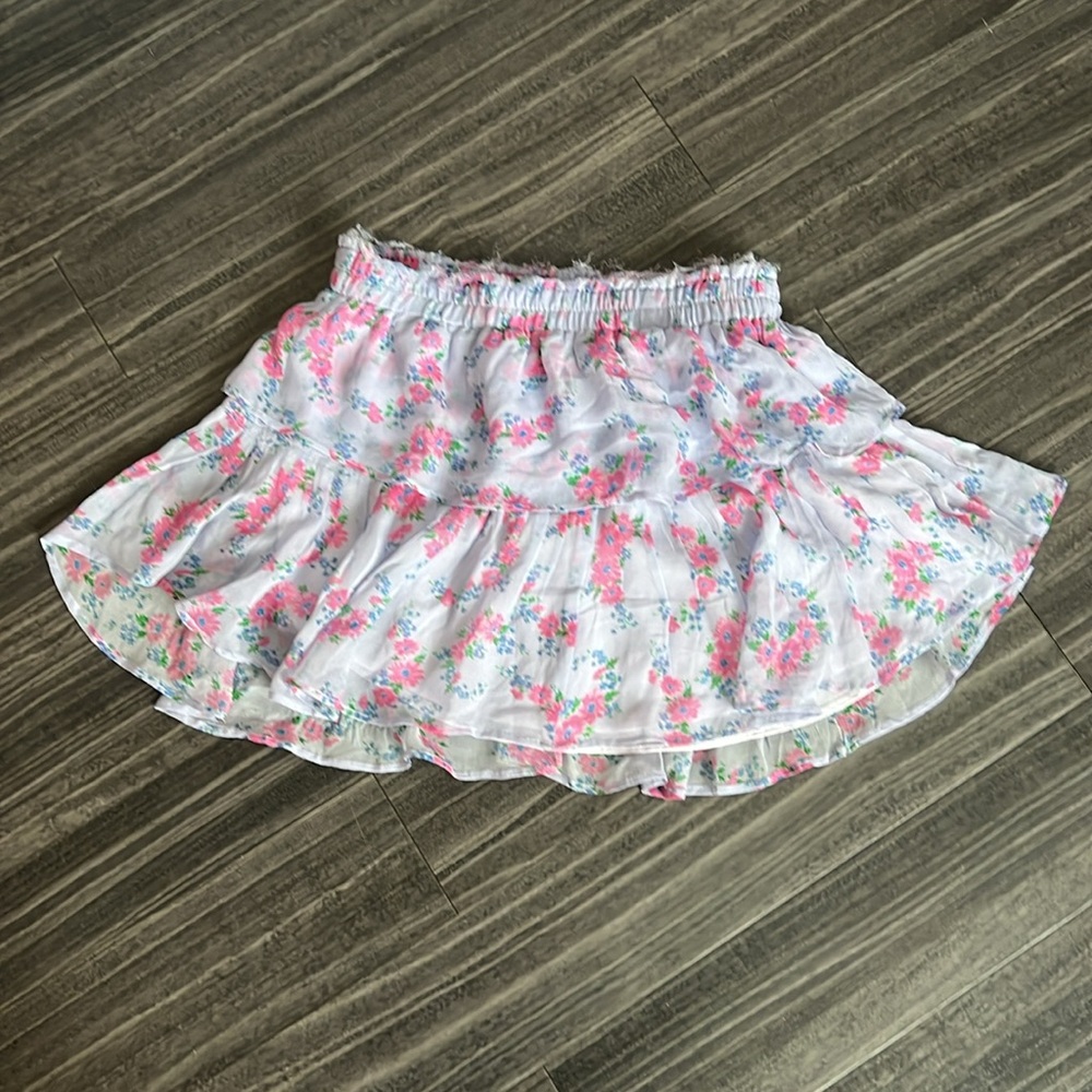 LoveShackFancy Silk Mini Skirt - Picture 2 of 8